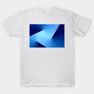 Three cuts in blue T-Shirt